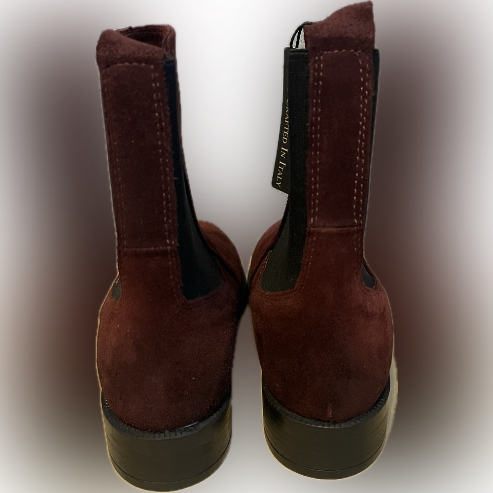 Emanuele Crasto Mid-Calf Burgundy Suede Pull-On Boots size 6.5 - Picture 6 of 14